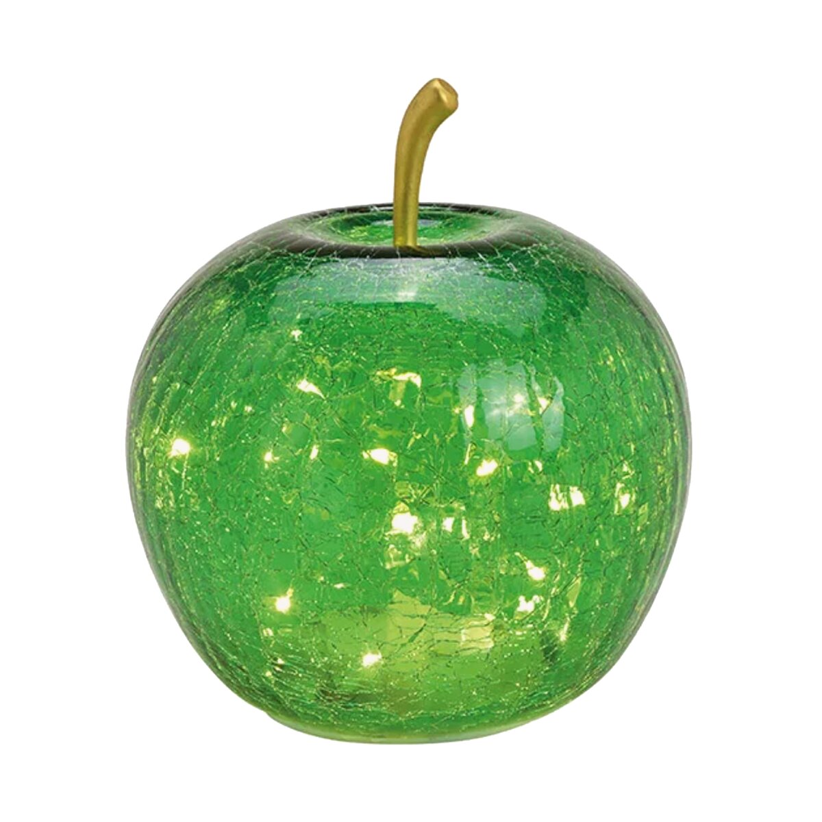 Dekoleuchte Apfel mit goldenem Stiel & LED Lichterkette