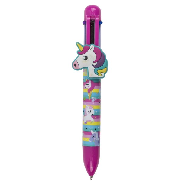 Kugelschreiber Einhorn mit 6-farbiger Mine -  Give Away, Schultüte, Kindergeburtstag