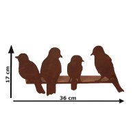 Dekofigur Vögel im Rost Design, Rostfigur Vogel...