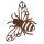 Dekofigur Biene im Rost Design 20cm, Rostfigur für den Garten, Gartendeko, Metalldeko