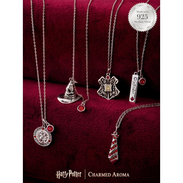 Harry Potter Duftkerze mit Halskette (Gryffindor) von Charmed Aroma, Kerze mit Schmuck