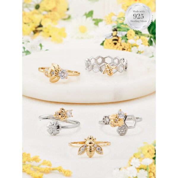 Duftkerze mit Ring Bee My Honey von Charmed Aroma, Kerze mit Schmuck , 34,95 €