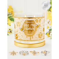 Duftkerze mit Ring Bee My Honey von Charmed Aroma, Kerze...