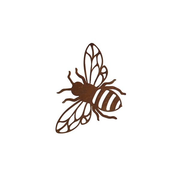 Dekofigur Biene im Rost Design 8cm, Rostfigur für den Garten, Gartendeko, Metalldeko
