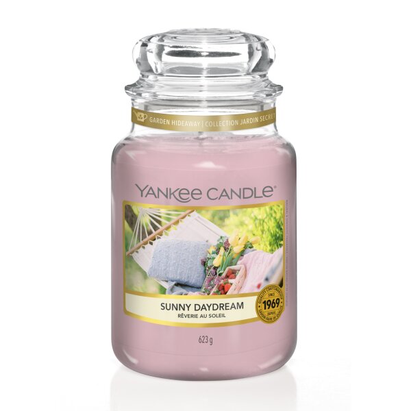 Yankee Candle Duftkerze im Glas (groß) SUNNY DAYDREAMS - Kerze mit Brenndauer bis zu 150 Stunden