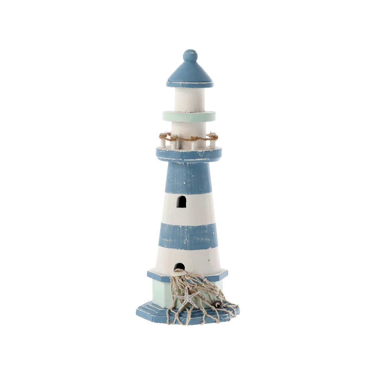 Leuchtturm Deko Holz maritime Dekoration Dekofigur Urlaub Shabby Leuchtfeuer Tur 