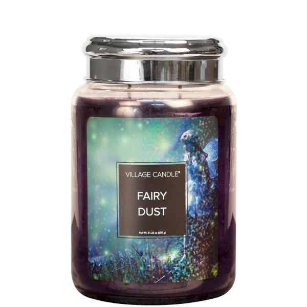Village Candle Duftkerze im Glas (groß) Fairy Dust - Fantasy Edition - Kerze mit 2-Docht Technologie