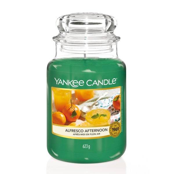 Yankee Candle Duftkerze im Glas (groß) ALFRESCO AFTERNOON - Kerze mit Brenndauer bis zu 150 Stunden