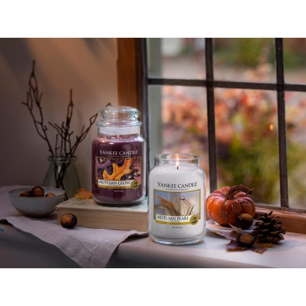 Yankee Candle Duftkerze im Glas (groß) AUTUMN PEARL - Kerze mit Brenndauer bis zu 150 Stunden