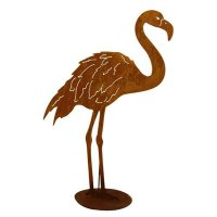 Dekofigur Flamingo im Rost Design H: 77 cm - Vogel,...