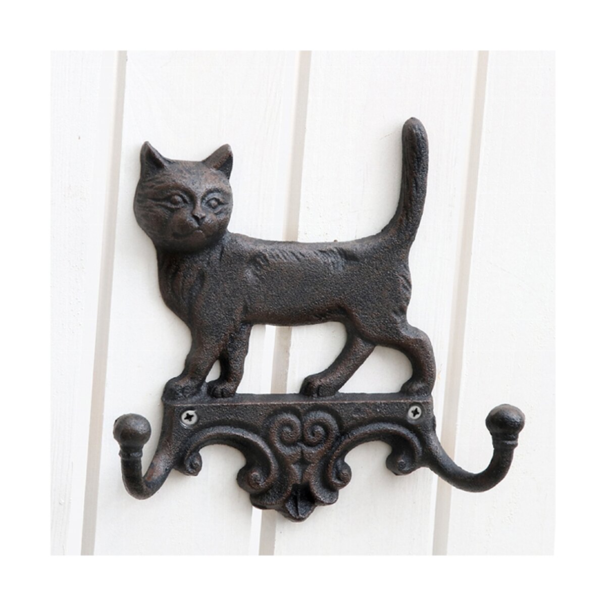 Katzen Wandhaken, Eiche