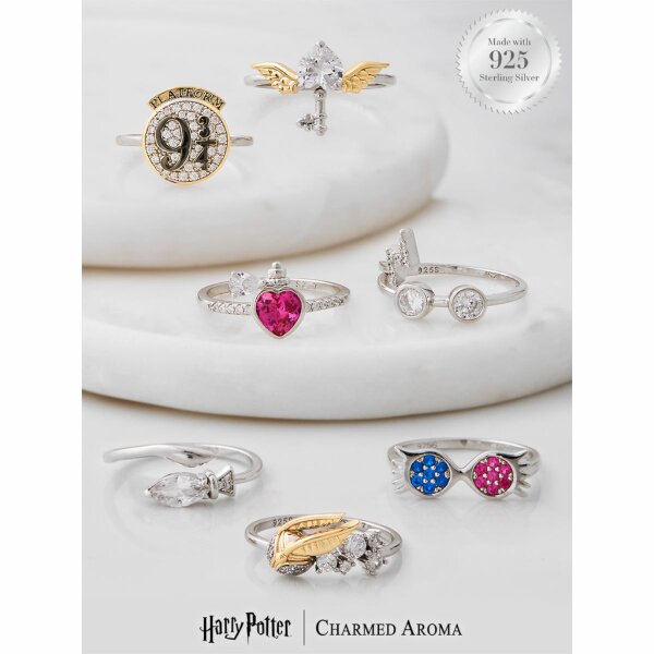 Harry Potter Magical Moments Duftkerze mit Ring von Charmed Aroma Gr. 8 /L (Gr. 57/58)