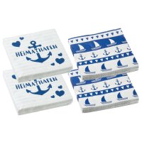 Servietten Maritim 4 x 20er Pack - Papierservietten, Moin...