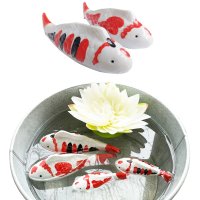 Koi Karpfen 16 cm aus Porzellan schwimmend 2er Set...