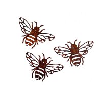 Dekofigur Biene 3er Set im Rost Design 10cm, Rostfigur...