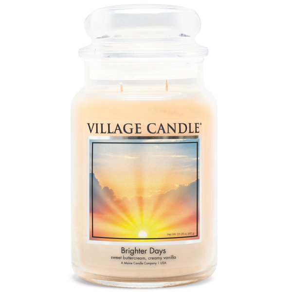 Village Candle Duftkerze im Glas (groß) Brighter Days - Unity Collection - Kerze mit 2-Docht Technologie