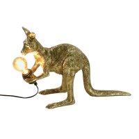 Tischleuchte Lampe Känguru Skippie gold, Tischlampe,...