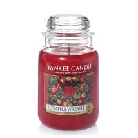 Yankee Candle Duftkerze im Glas (groß) RED APPLE WREATH -...