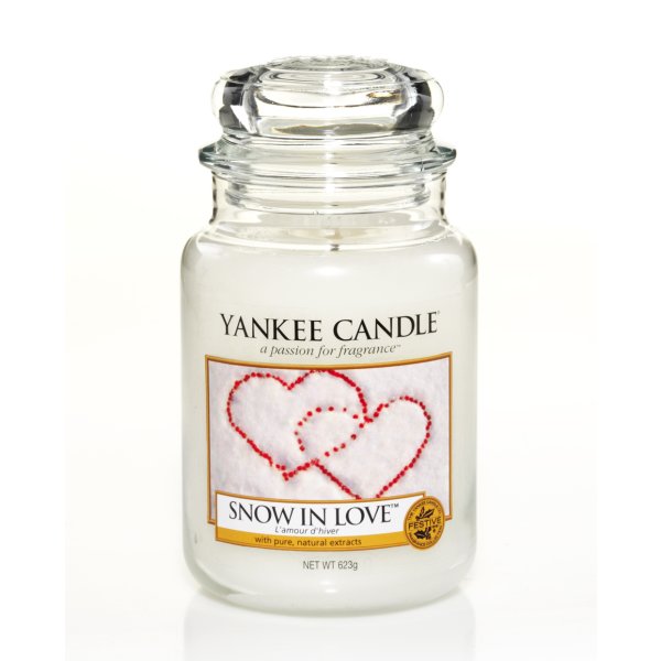 Yankee Candle Duftkerze im Glas (groß) SNOW IN LOVE - Kerze mit Brenndauer bis zu 150 Stunden