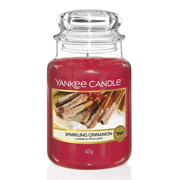 Yankee Candle Duftkerze im Glas (groß) SPARKLING CINNAMON - Kerze mit Brenndauer bis zu 150 Stunden