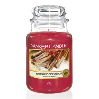Yankee Candle Duftkerze im Glas (groß) SPARKLING CINNAMON - Kerze mit Brenndauer bis zu 150 Stunden