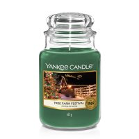 Yankee Candle Duftkerze im Glas (groß) TREE FARM FESTIVAL - Kerze mit Brenndauer bis zu 150 Stunden
