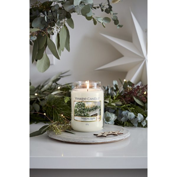 Yankee Candle Duftkerze im Glas (gro) TWINKLING LIGHTS - Kerze mit Brenndauer bis zu 150 Stunden