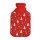 Wärmflasche Winterwald, Elch (Farbe: rot) 2 L mit Strickbezug - Bettflasche, Wärmekissen