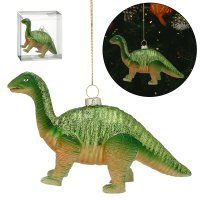 Baumschmuck Dinosaurier Dino aus Glas als Baumkugel,...