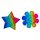 Fidget Pop Toy Rainbow 2er Set, Stern und Blume - Kindergeburtstag, Mitgebsel, Spaß, Antistress Spielzeug, Pop It, PopIt, Bubble Popper