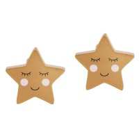 Möbelknopf Stern, 2er Set - Schubladenknopf Babyzimmer Kinderzimmer, Möbelknauf, Möbelgriff, Süße Träume