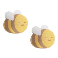 Möbelknopf Biene, 2er Set - Schubladenknopf Babyzimmer Kinderzimmer, Möbelknauf, Möbelgriff