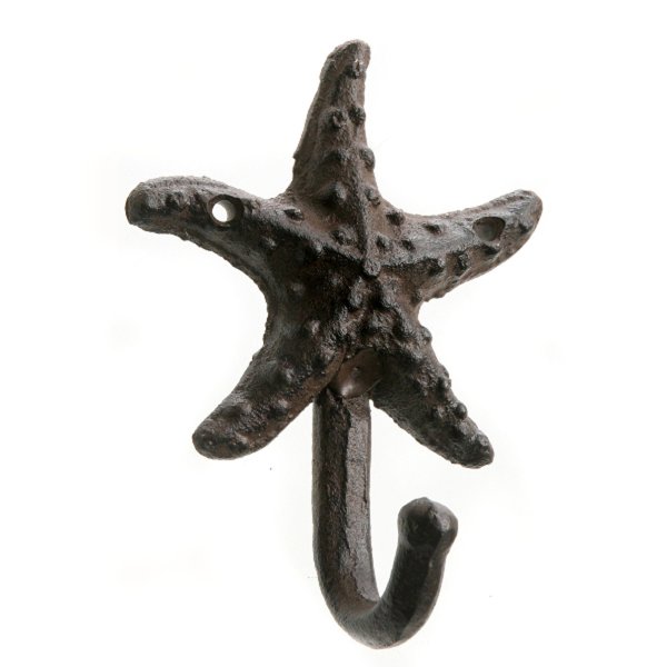 Kleiderhaken Seestern Gusseisen - Handtuchhalter, Garderobenhaken, Wandgarderobe, maritime Deko