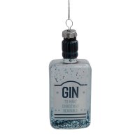 Baumschmuck blaue Gin Flasche - Baumkugel,...