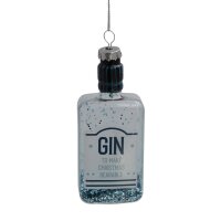 Baumschmuck blaue Gin Flasche - GIN to make CHRISTMAS...