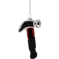 Baumschmuck Werkzeug 5er Set (Akkubohrer, Säge, Hammer, Pinsel, Maßband ) - Baumdeko für Männer und Handwerker, Weihnachtsdeko, Christbaumschmuck, Weihnachten