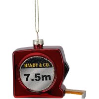 Baumschmuck Werkzeug 5er Set (Akkubohrer, Säge, Hammer, Pinsel, Maßband ) - Baumdeko für Männer und Handwerker, Weihnachtsdeko, Christbaumschmuck, Weihnachten