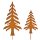 Gartenstecker Tanne (2er Set) - Rostfigur für den Garten, Gartendeko, Weihnachten, Tannenbaum