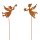 Blumenstecker Engel mit Flügel (2er Set) im Rost Design - Rostfigur für den Garten, Gartendeko, Gartenstecker, Advent, Weihnachten