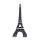 Baumschmuck Eiffelturm, Schwarz Glitzer - Paris - Baumkugel, Weihnachtsdeko, Christbaumkugel