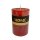 Stumpenkerze, durchgefärbt H: 9,5 cm, Kerze für Adventskranz (versch. Farben) Rot