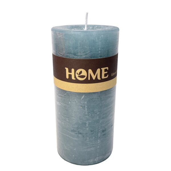 Stumpenkerze, durchgefärbt H: 14 cm, Kerze für Adventskranz (versch. Farben) Petrol