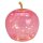 Dekoleuchte Apfel (S) Glas, Rosa **B-WARE** Apfel Lampe mit LED Lichterkette, Dekolampe, Tischleuchte, Apfellampe