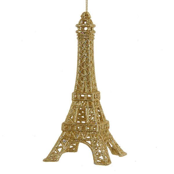 Baumschmuck Eiffelturm, Gold - Paris - Baumkugel, Weihnachtsdeko, Christbaumkugel