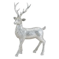 Silberner Hirsch, Deko Figur, Weihnachtsdekoration,...