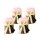 Stumpenkerze, durchgefärbt (4er Set) H: 7,5 cm, Kerze für Adventskranz (versch. Farben) Altrosa