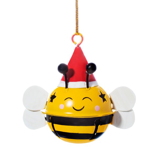 Baumschmuck Biene in Glockenform -  Geschenk für Imker, Baumkugel, Weihnachtsdeko, Christbaumkugel