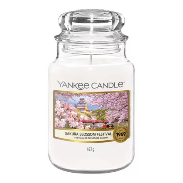 Yankee Candle Duftkerze im Glas (groß) SAKURA BLOSSOM FESTIVAL - Kerze mit Brenndauer bis zu 150 Stunden