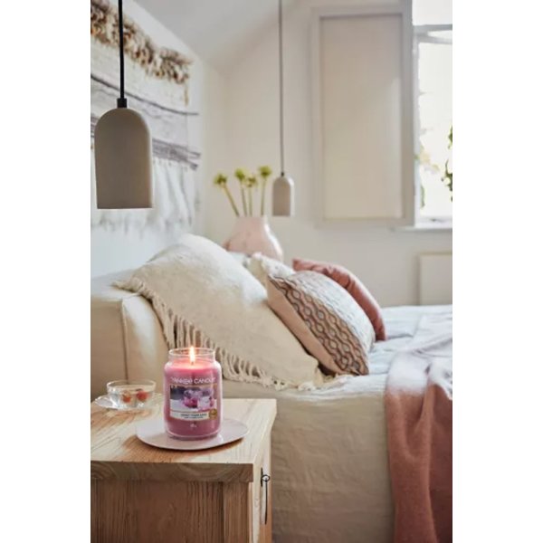 Yankee Candle Duftkerze im Glas (gro) SWEET PLUM SAKE - Kerze mit Brenndauer bis zu 150 Stunden