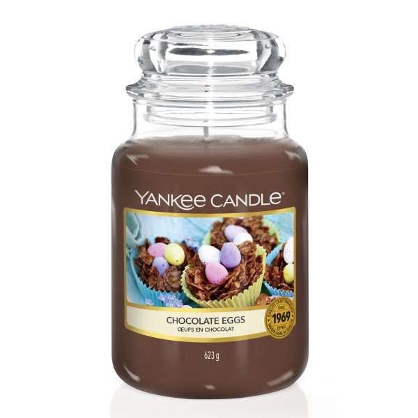 Yankee Candle Duftkerze im Glas (groß) CHOCOLATE EGGS - Kerze mit Brenndauer bis zu 150 Stunden